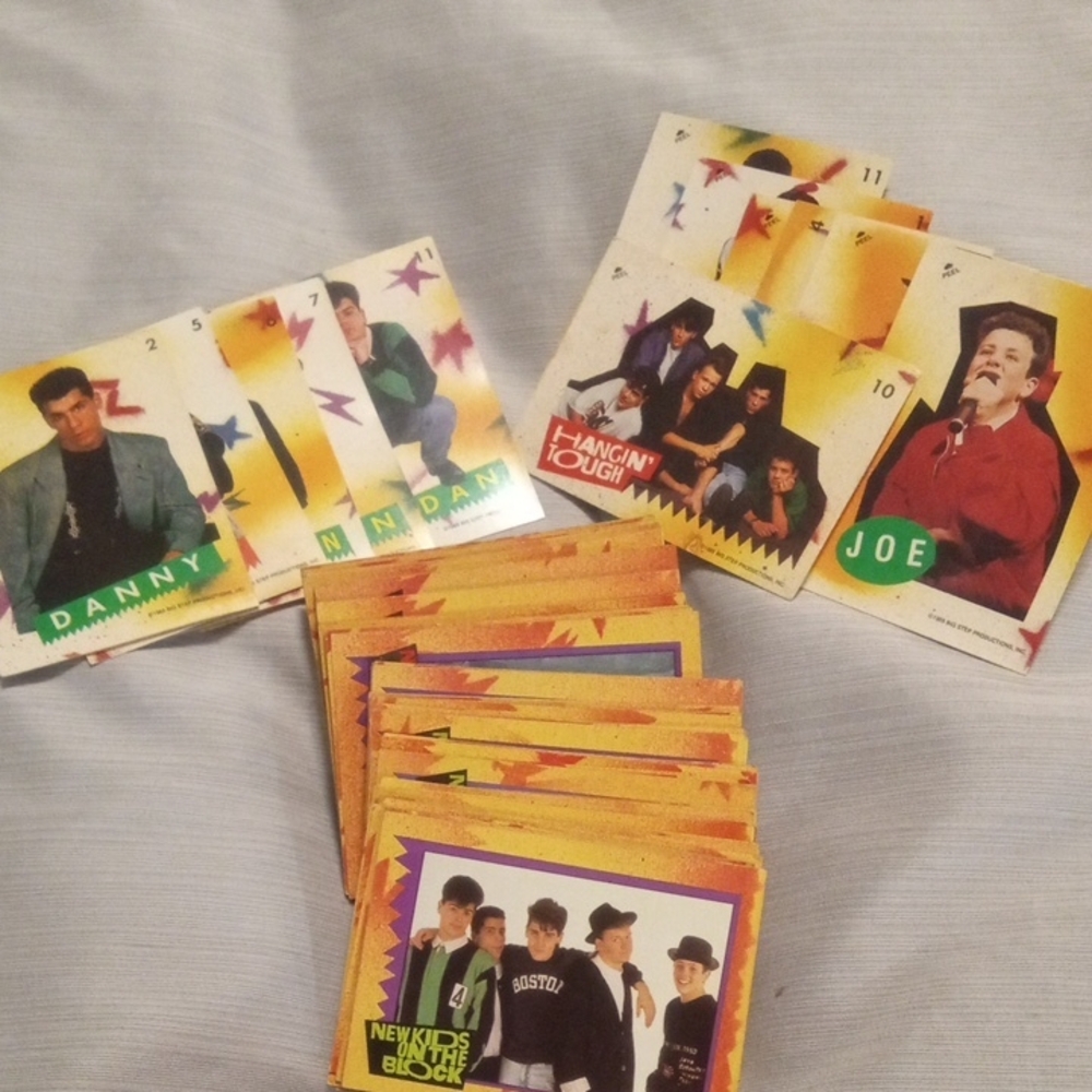 New Kids on the Block Trading Cards Not Complete. Plus Sticker Cards.